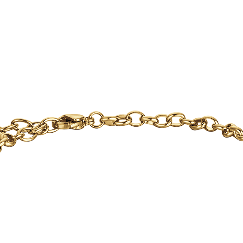 IP GOLD STAHL DAMEN ARMBAND MIT HERZEN