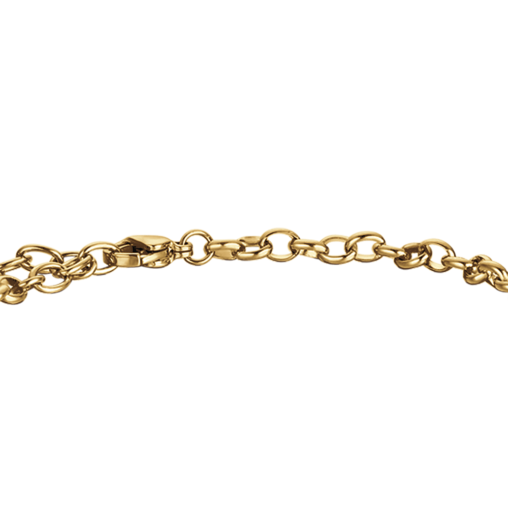 IP GOLD STAHL DAMENARMBAND MIT STERN UND HERZ