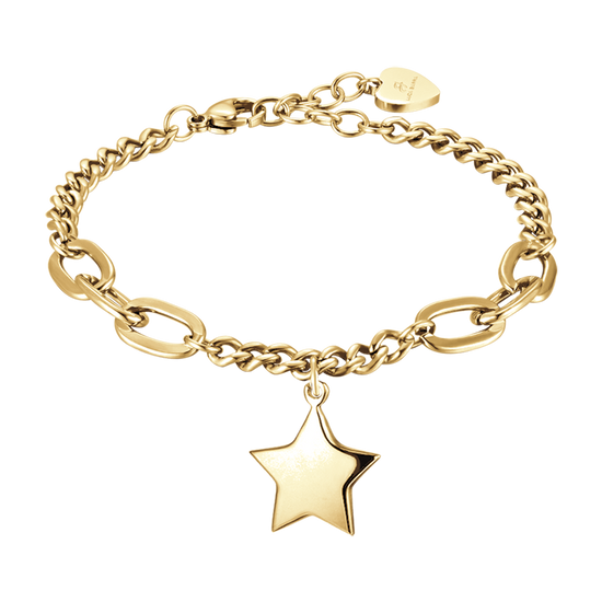 WOMAN'S IP GOLD STEEL BRACELET WITH FULL STAR Luca Barra