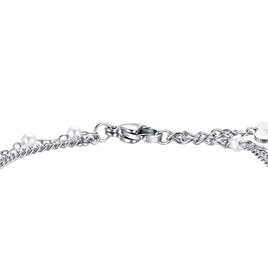 IP GOLD STAHL DAMENARMBAND MIT VIERBLÄTTRIGEM KLEEBLATT