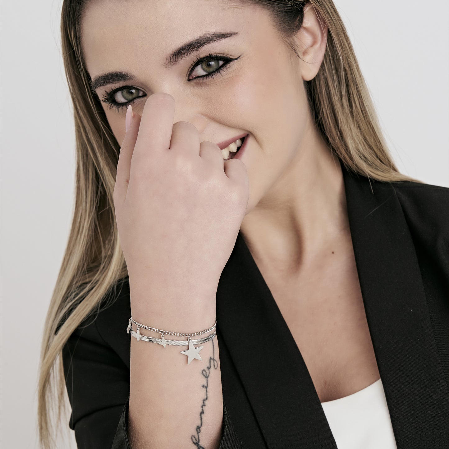IP GOLD STAHL DAMEN ARMBAND MIT STERN