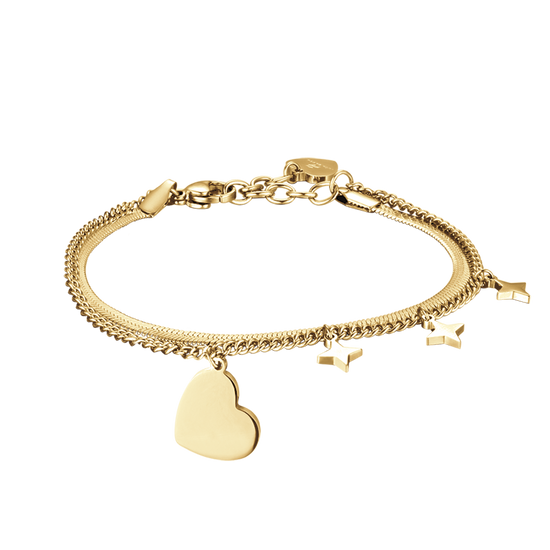 DAMEN-GOLD-ISTAHL-ARMBAND MIT HERZ Luca Barra