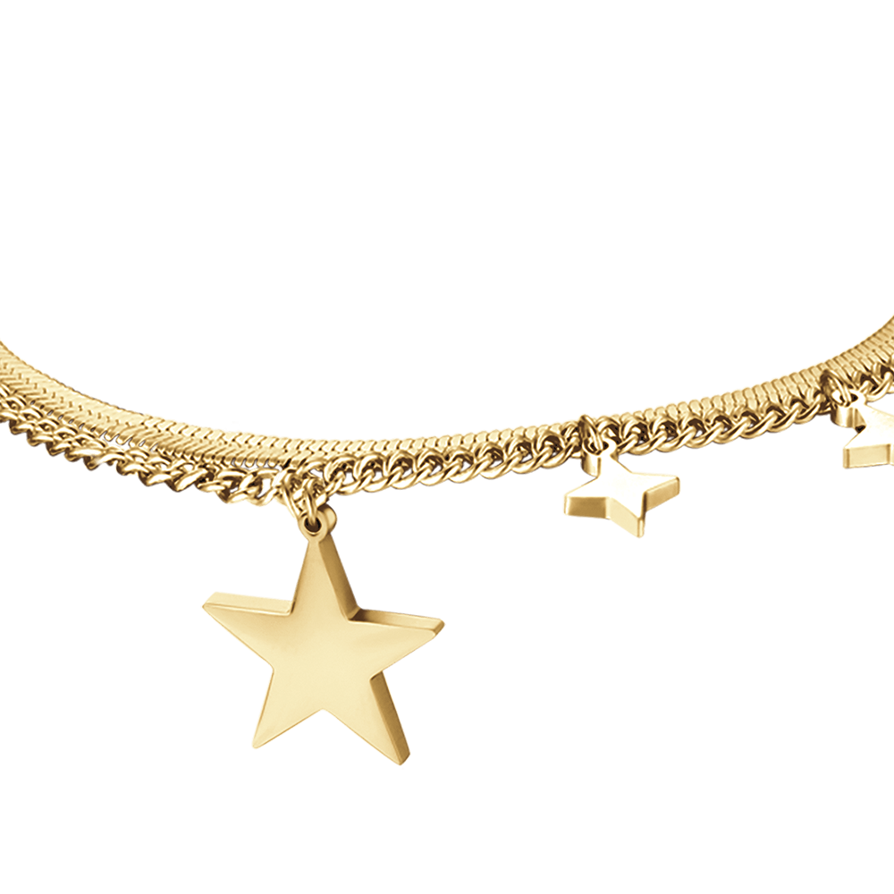 IP GOLD STAHL DAMEN ARMBAND MIT STERN