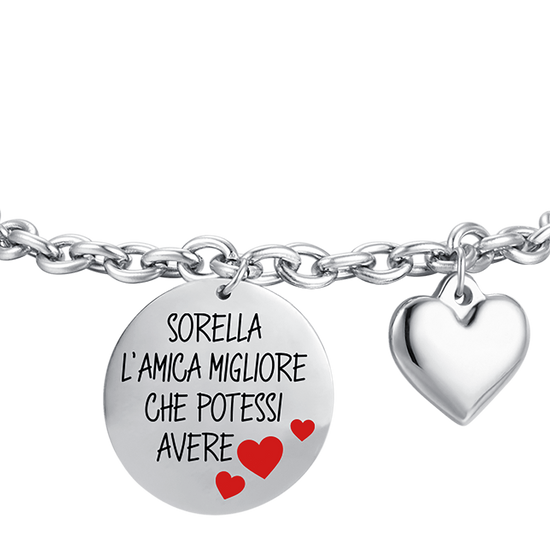 WOMEN'S STEEL SISTER BRACELET DIE BESTE FREUNDIN, DIE MAN HABEN KANN