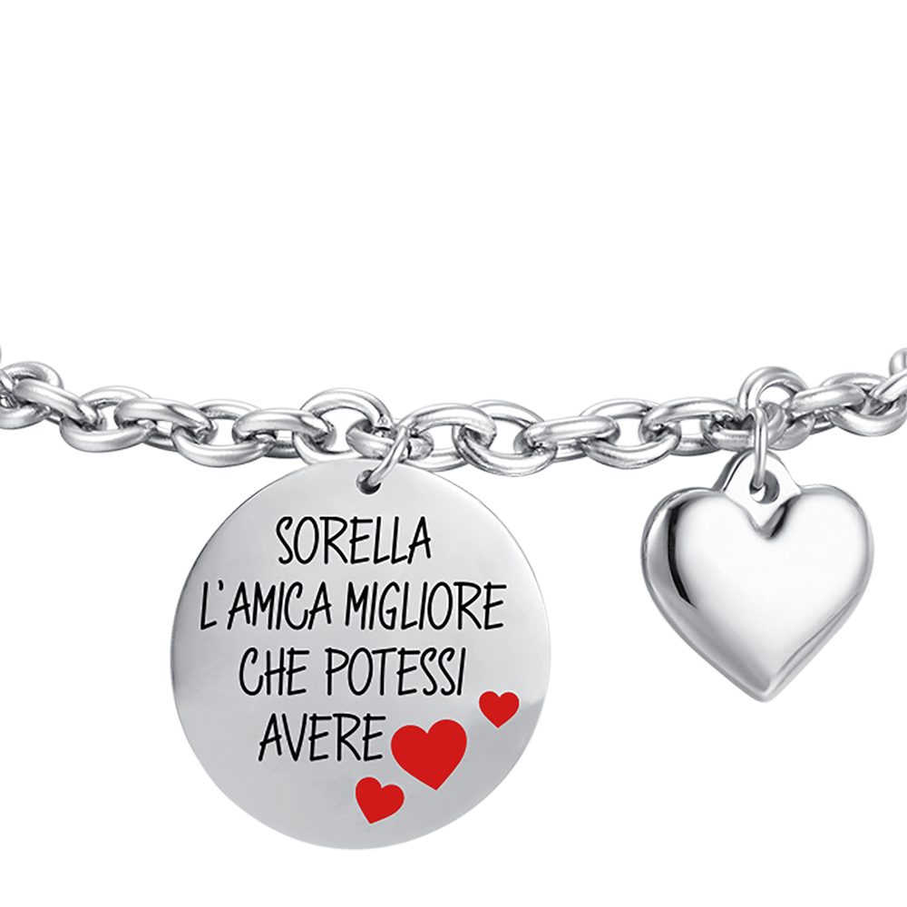 WOMEN'S STEEL SISTER BRACELET DIE BESTE FREUNDIN, DIE MAN HABEN KANN