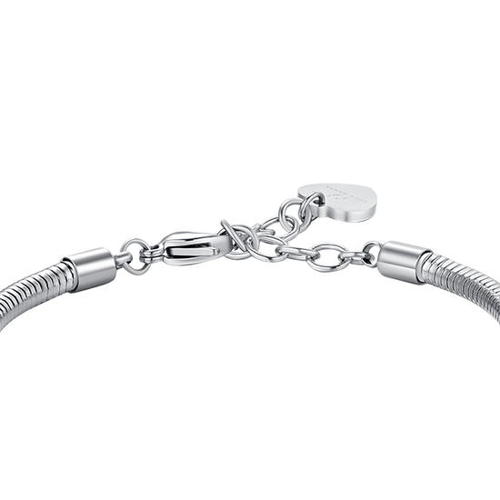 DAMENARMBAND AUS STAHL MIT LEBENSBAUM UND WEISSEN KRISTALLEN