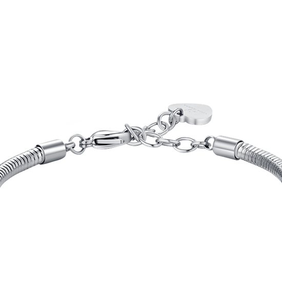 DAMENARMBAND AUS STAHL MIT BLUME DES LEBENS MIT WEISSEN KRISTALLEN