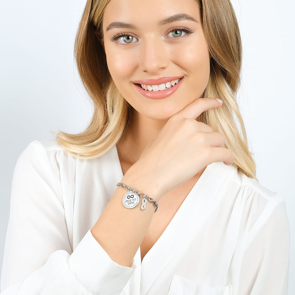 STAHL-ARMBAND "FREUNDINNEN FÜR IMMER