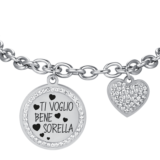 FRAU STAHLARMBAND ICH LIEBE DICH SCHWESTER