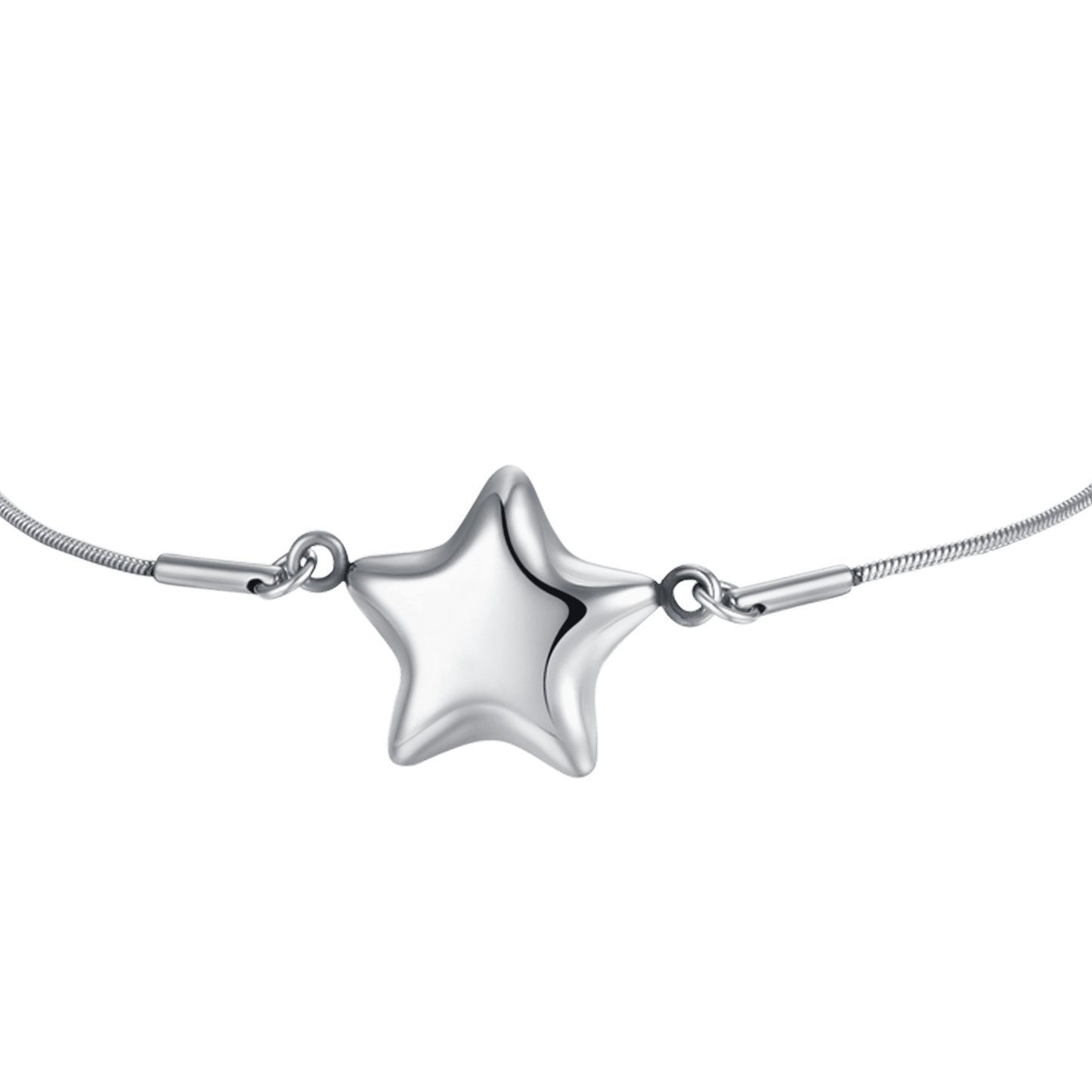 DAMENARMBAND AUS STAHL MIT VOLLEM STERN