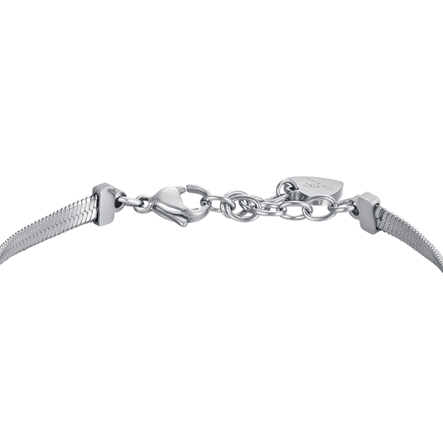 SCHLANGENSTAHL DAMENARMBAND MIT STERNEN MIT WEISSEN KRISTALLEN