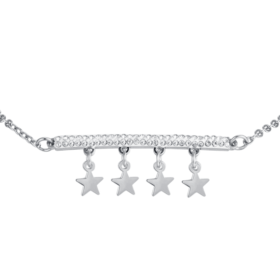 DAMENARMBAND AUS STAHL MIT STERNANHÄNGERN