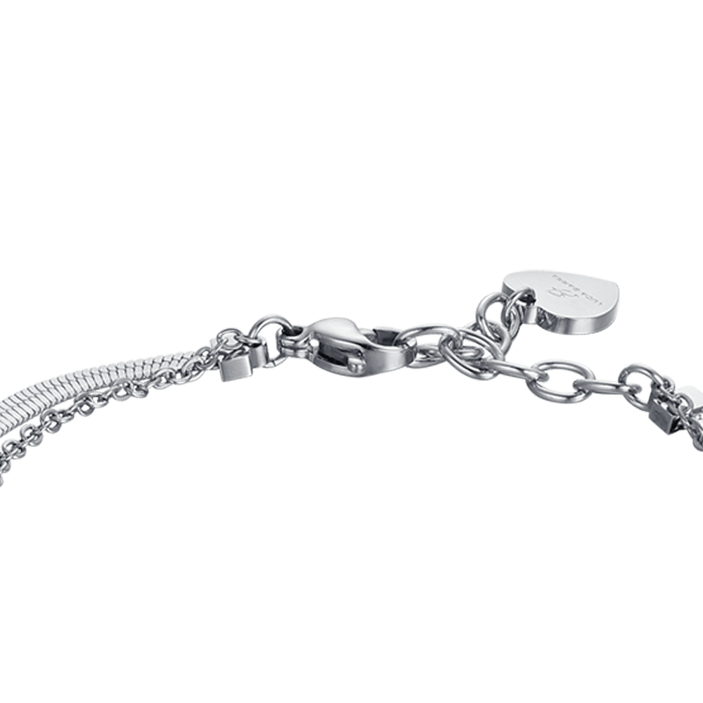 DAMEN-SONNENARMBAND AUS STAHL MIT WEISSEN KRISTALLEN