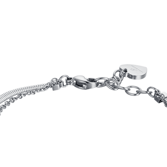 DAMEN-SONNENARMBAND AUS STAHL MIT WEISSEN KRISTALLEN