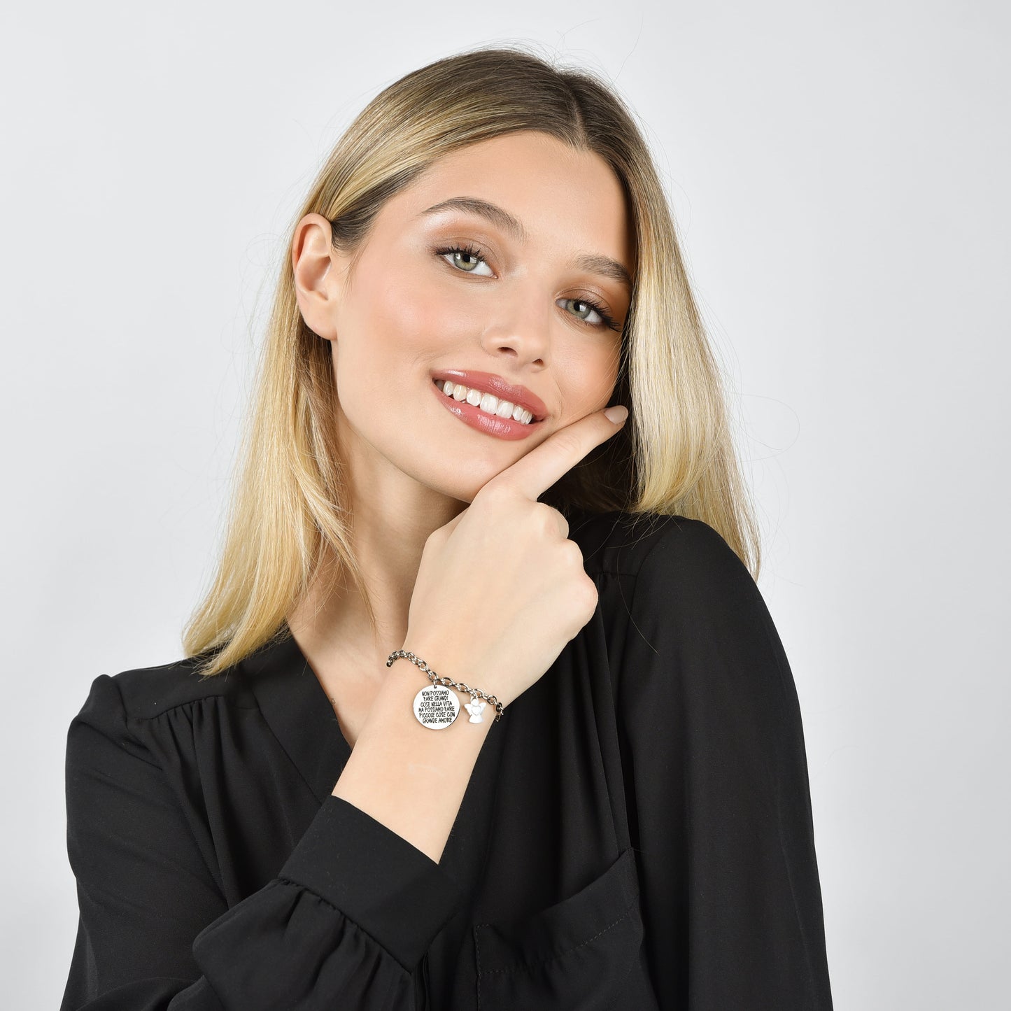 FRAUENARMBAND AUS STAHL KÖNNEN WIR KEINE GROSSEN DINGE IM LEBEN ERREICHEN, ABER WIR KÖNNEN