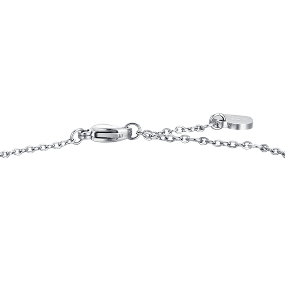 HERZARMBAND AUS STAHL MIT WEISSEN KRISTALLEN FÜR DAMEN