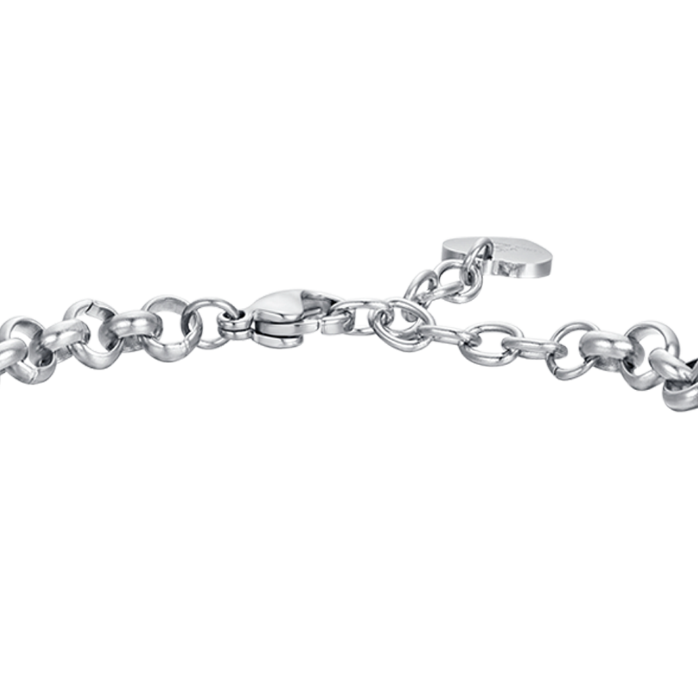 DAMENARMBAND AUS STAHL MIT STERNEN UND WEISSEN KRISTALLEN