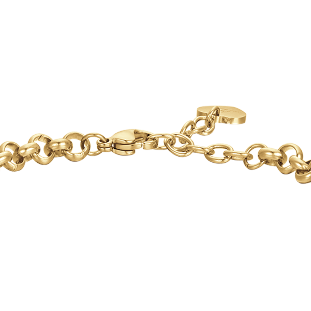 DAMENARMBAND AUS STAHL MIT STERNEN UND WEISSEN KRISTALLEN