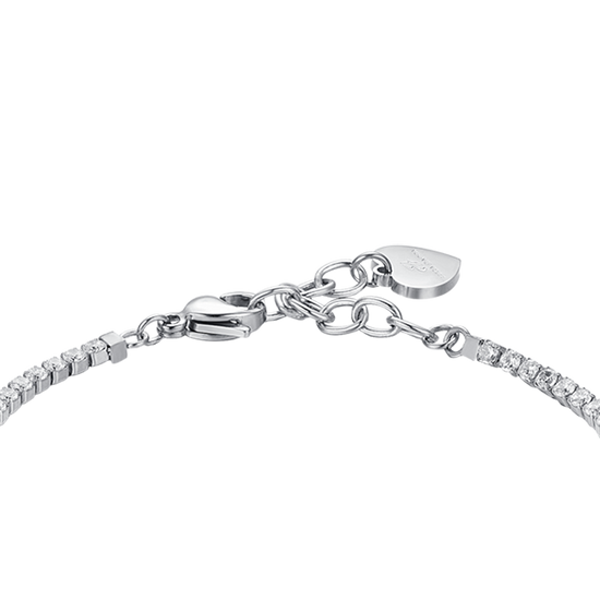 DAMEN-TENNISARMBAND AUS STAHL MIT WEISSEN KRISTALLEN UND SCHMETTERLINGEN
