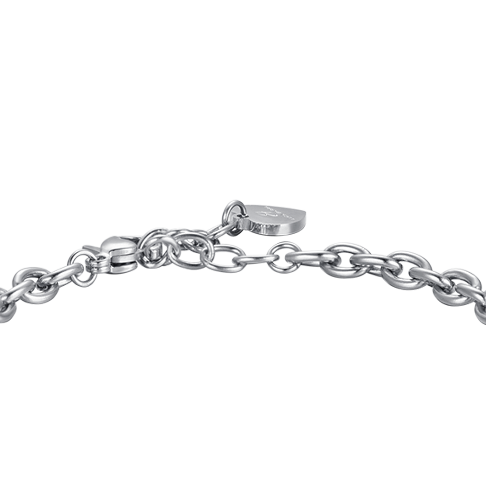 FRAUENARMBAND AUS STAHL GREIFT IMMER NACH DEN STERNEN
