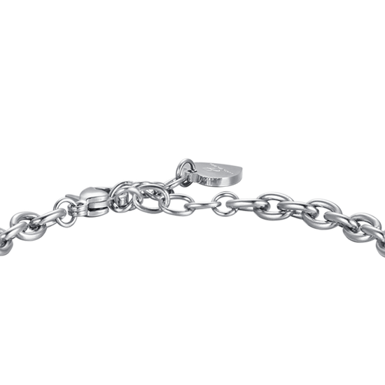 FRAUENARMBAND AUS STAHL GREIFT IMMER NACH DEN STERNEN