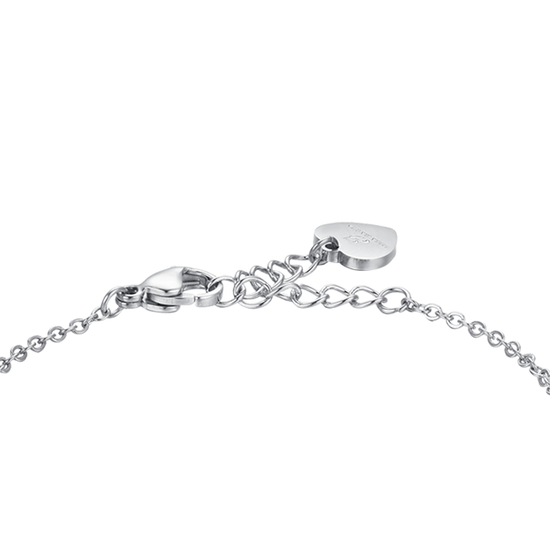 KREUZARMBAND AUS STAHL MIT WEISSEN KRISTALLEN FÜR DAMEN