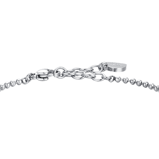 BRACCIALE DONNA IN ACCIAIO CON CUORE E ZIRCONE BIANCO Luca Barra