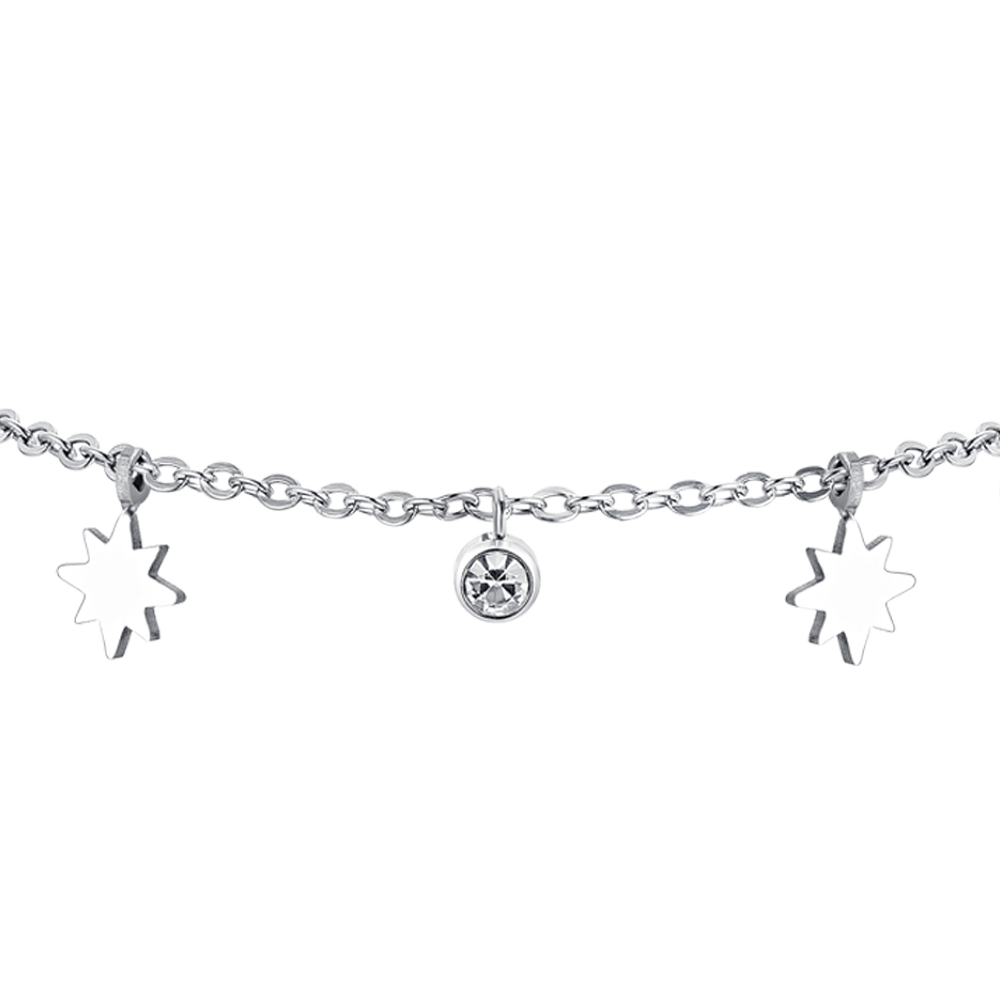SISSI STERN UND KRISTALLE STAHL DAMENARMBAND