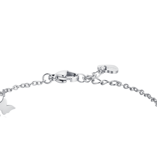 SCHMETTERLINGE UND KRISTALLE STAHLARMBAND FÜR DAMEN