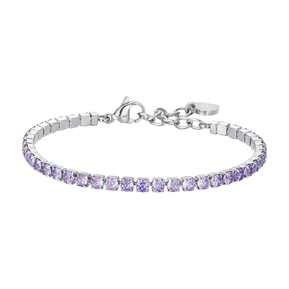 BRACCIALE TENNIS DONNA CRISTALLI VIOLA