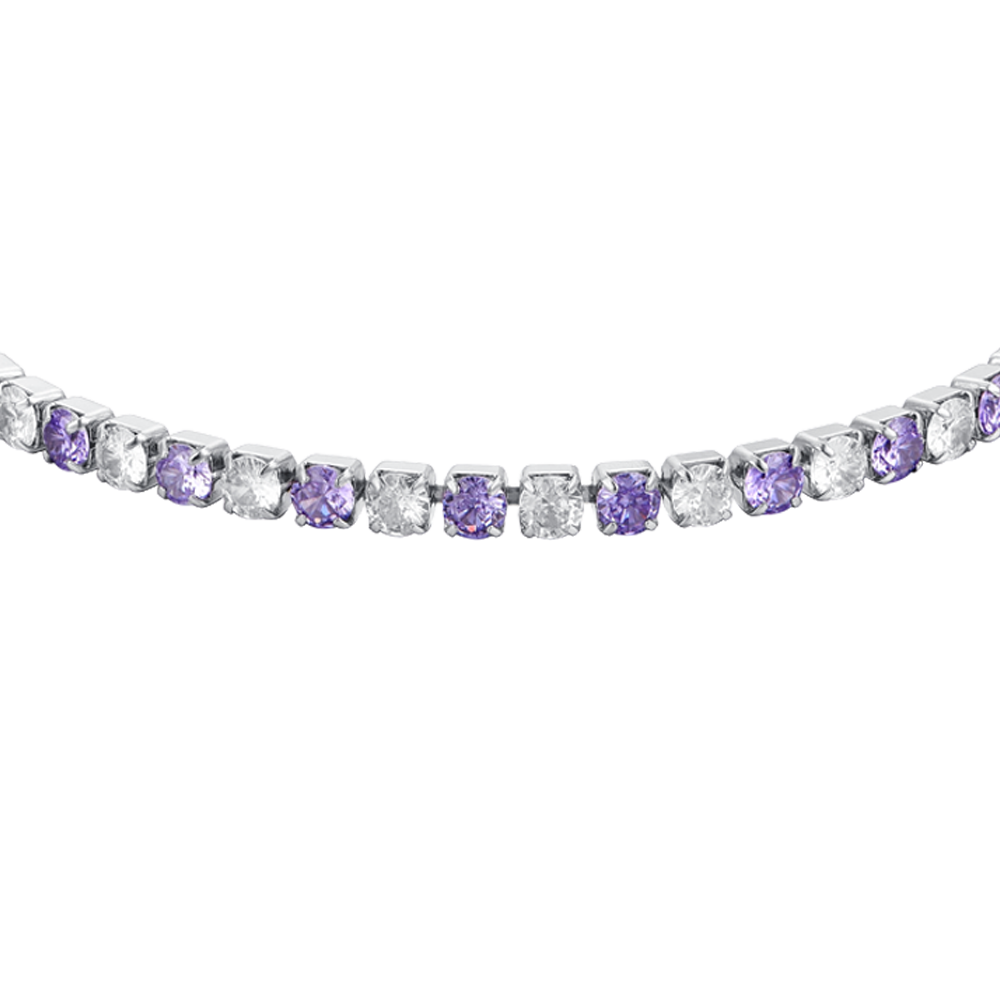 TENNISARMBAND MIT VIOLETTEN UND WEISSEN KRISTALLEN FÜR DAMEN