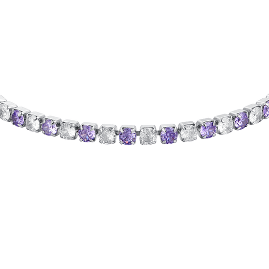 TENNISARMBAND MIT VIOLETTEN UND WEISSEN KRISTALLEN FÜR DAMEN