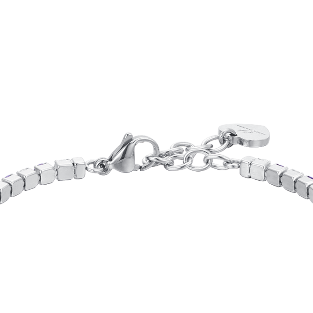 TENNISARMBAND MIT VIOLETTEN UND WEISSEN KRISTALLEN FÜR DAMEN