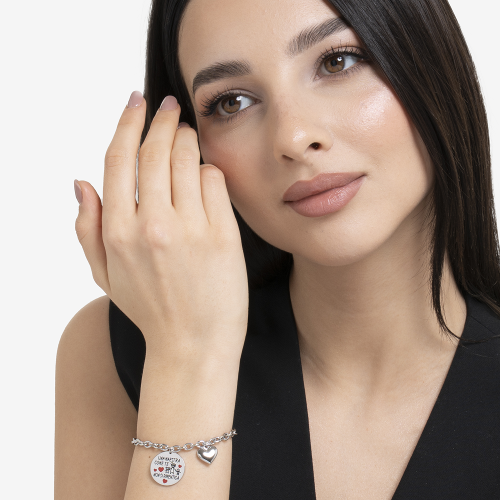 BRACCIALE DONNA IN ACCIAIO UNA MAESTRA COME TE NON SI DIMENTICA
