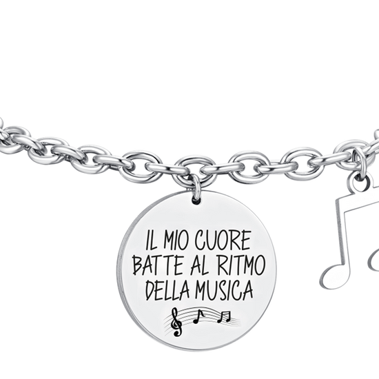 BRACCIALE DONNA IN ACCIAIO NOTA MUSICALE Luca Barra