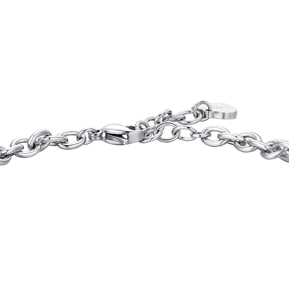 DAMENARMBAND AUS STAHL MIT ENGELSANHÄNGER