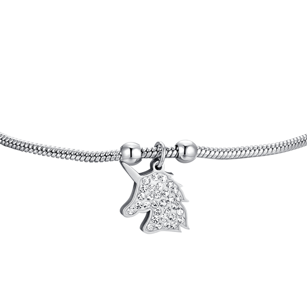 STAHLARMBAND FÜR FRAUEN MIT EINHORN