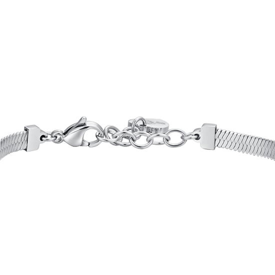 WEISSER ZIRKONIA STAHL DAMENARMBAND