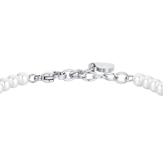 PERLE UND HERZ STAHL DAMENARMBAND