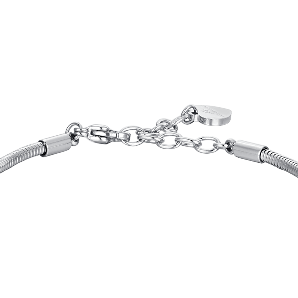 SCHLÜSSEL STAHL UND KRISTALL DAMENARMBAND