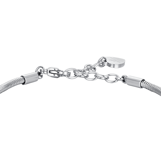 SCHLÜSSEL STAHL UND KRISTALL DAMENARMBAND