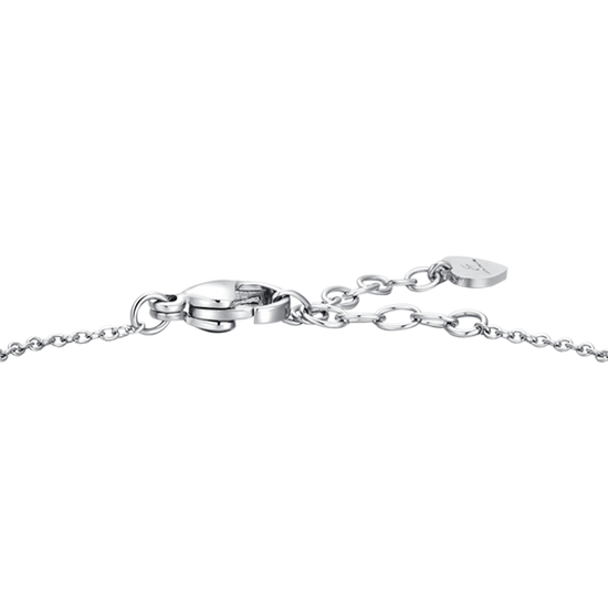 BRACCIALE DONNA IN ACCIAIO  CON CRISTALLO BIANCO
