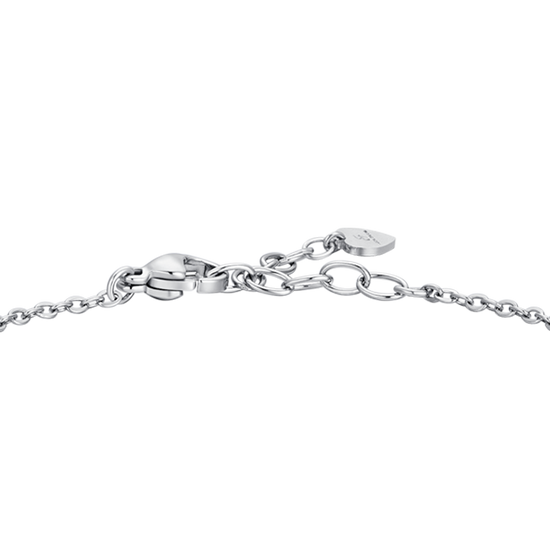 DAMENARMBAND AUS STAHL MIT WEISSEN KRISTALLEN