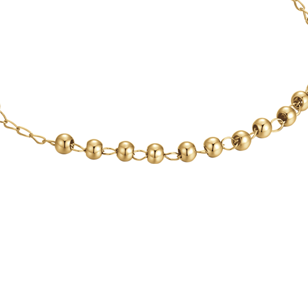 BRACCIALE DONNA ROSARIO IN ACCIAIO IP GOLD