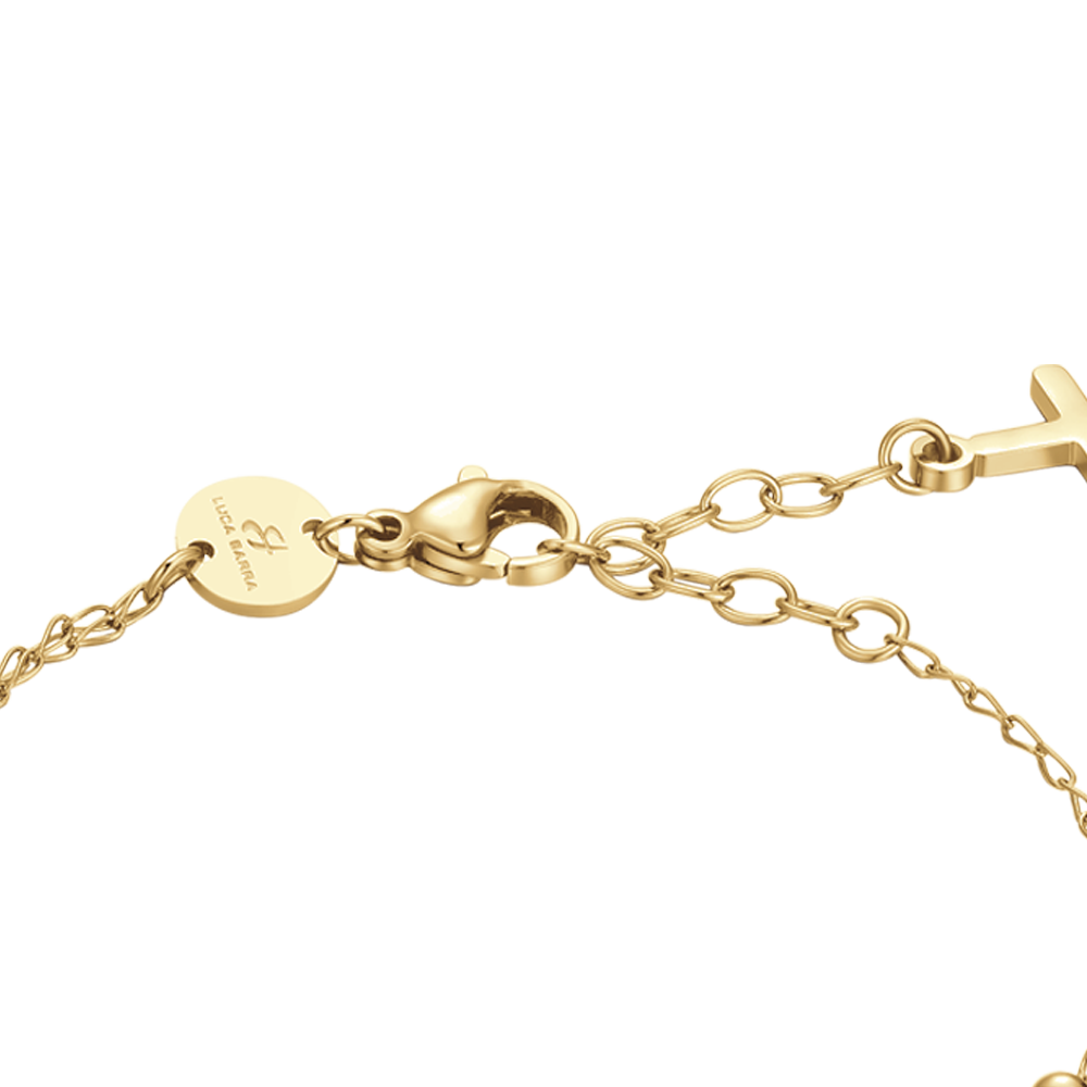 BRACCIALE DONNA ROSARIO IN ACCIAIO IP GOLD