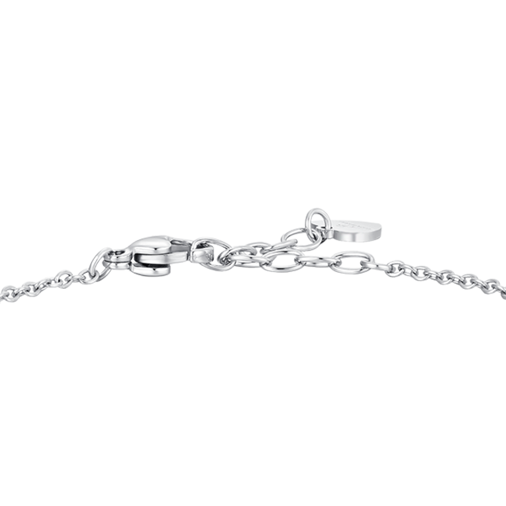 BRACCIALE DONNA IN ACCIAIO CON ZIRCONI ROSA