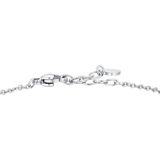 BRACCIALE DONNA IN ACCIAIO CON ZIRCONI VERDI