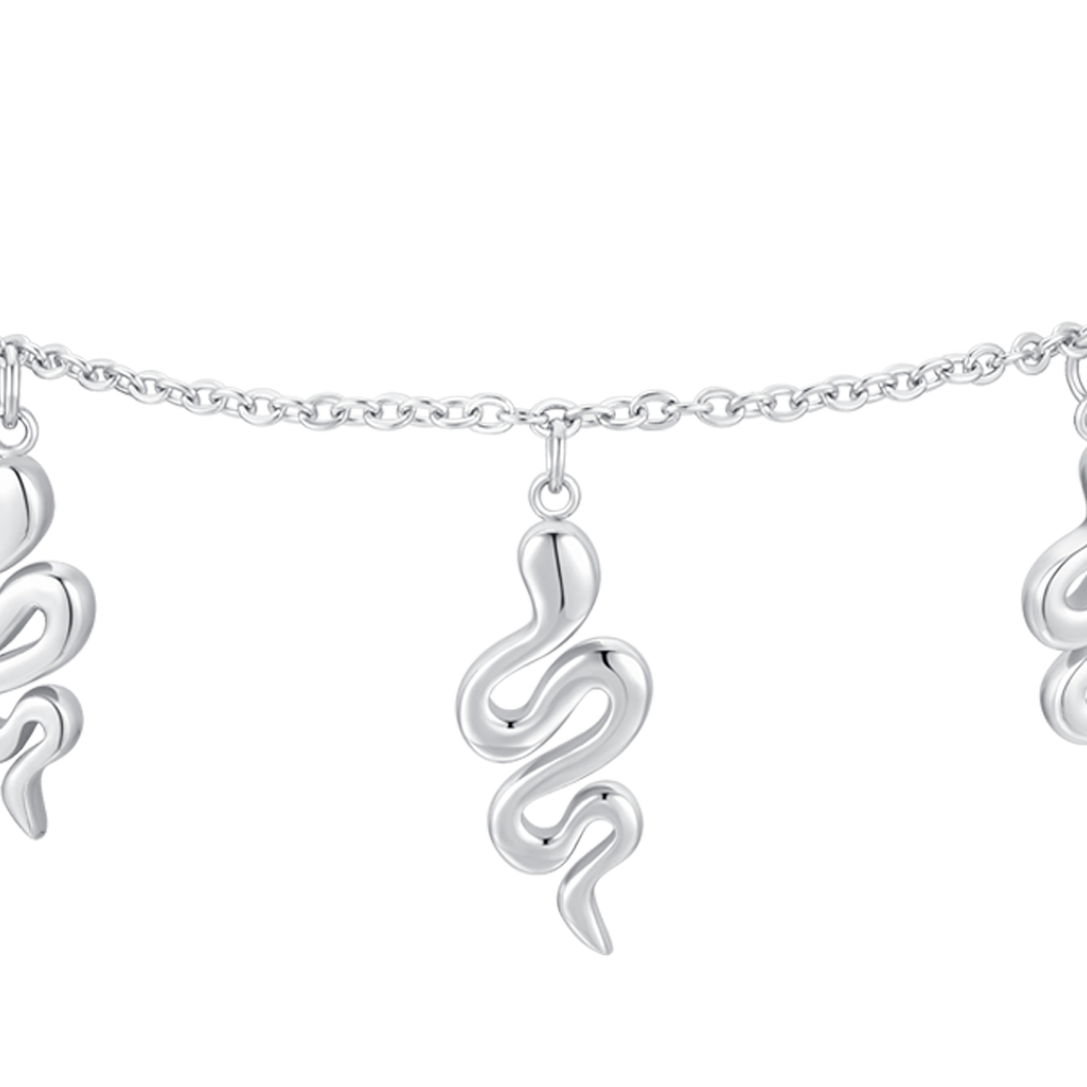 BRACCIALE DONNA IN ACCIAIO CON SERPENTI