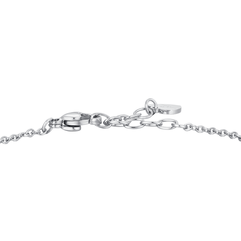 BRACCIALE DONNA IN ACCIAIO CON SOLE E CRISTALLO BIANCO