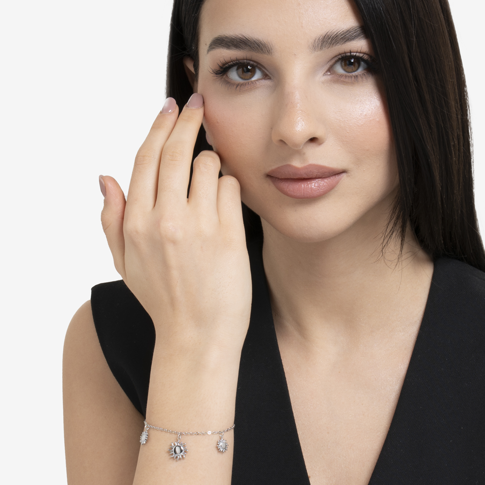 BRACCIALE DONNA IN ACCIAIO CON SOLE